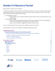 Document preview: Grades 3-5 Resource Packet