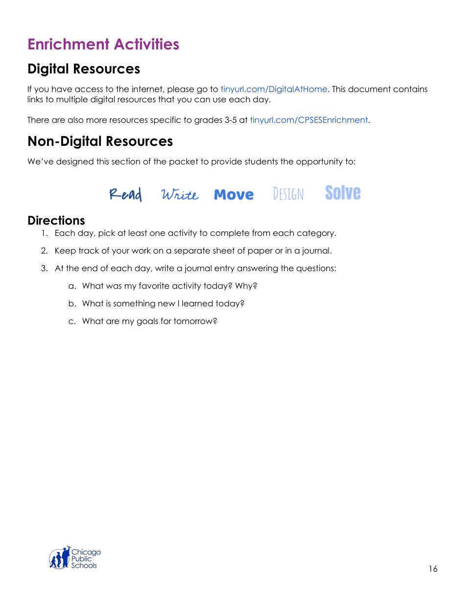 Grades 3-5 Resource Packet, Page 17