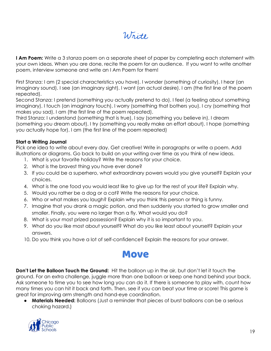 Grades 3-5 Resource Packet, Page 20