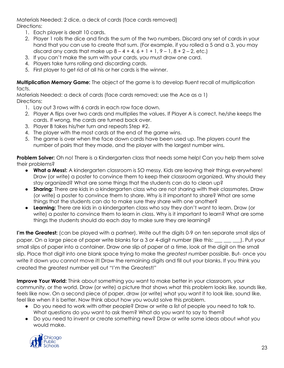 Grades 3-5 Resource Packet, Page 24