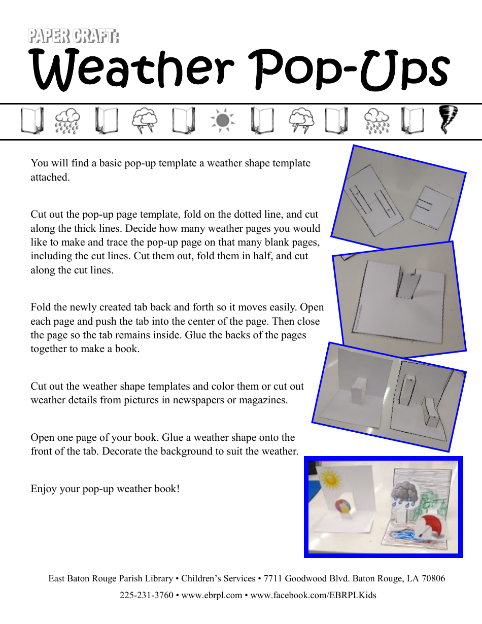 Pop-Up Weather Book Template Image Preview