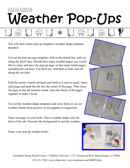 Pop-Up Weather Book Template Image Preview