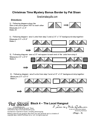 Christmas Time Mystery Quilt Pattern Border Templates - Pat Sloan &amp; Co., Page 3
