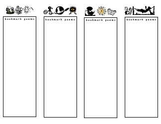 Document preview: Bookmark Poem Templates