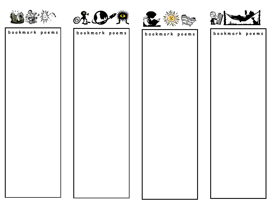 Bookmark Poem Templates Download Printable PDF Templateroller