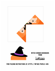 Document preview: Witch Corner Bookmark Template