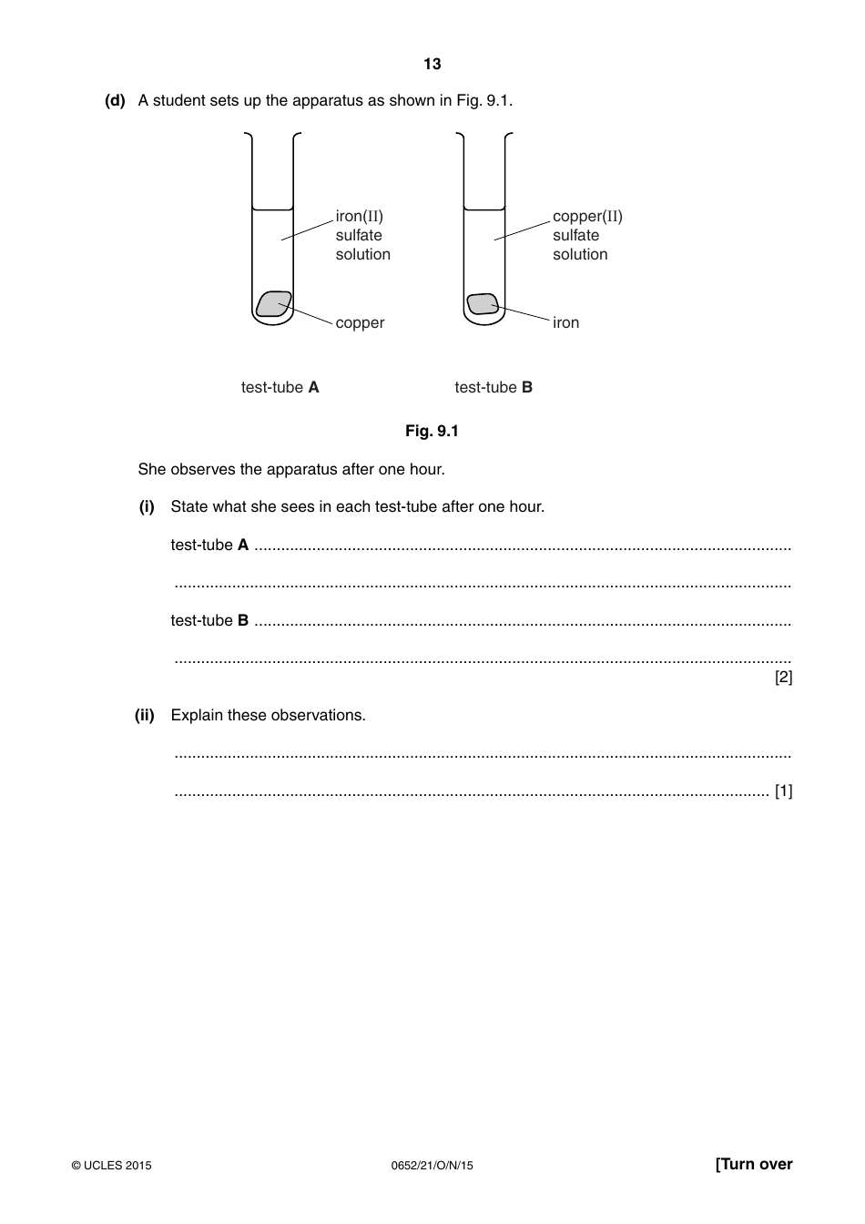 Cambridge International Examinations: Physical Science Paper 2 (Core), Page 13