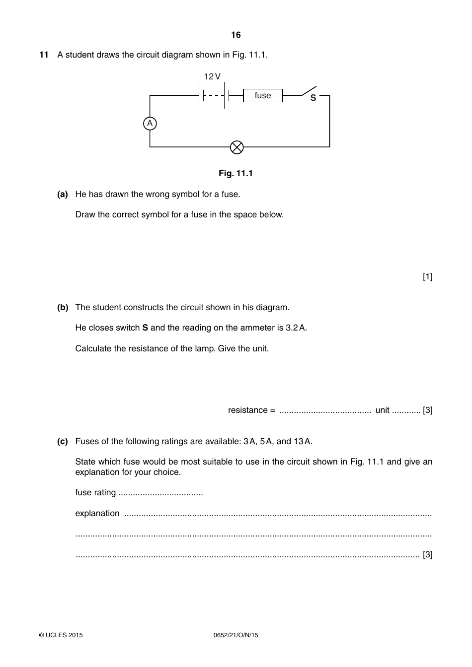Cambridge International Examinations: Physical Science Paper 2 (Core), Page 16