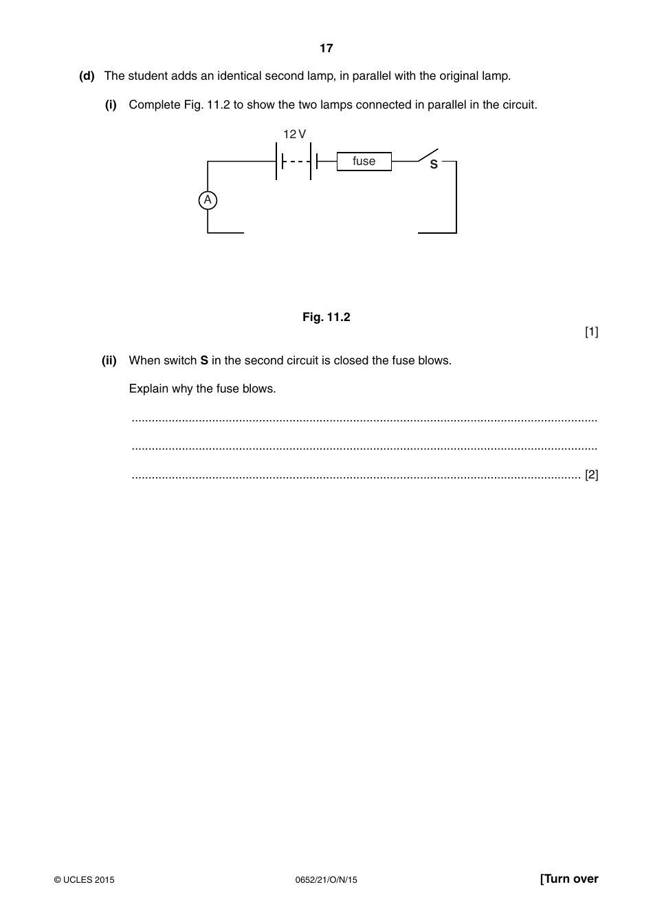 Cambridge International Examinations: Physical Science Paper 2 (Core), Page 17