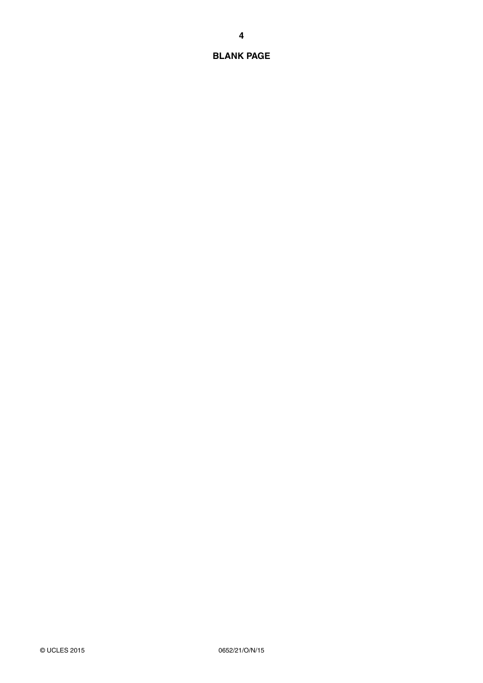 Cambridge International Examinations: Physical Science Paper 2 (Core), Page 4