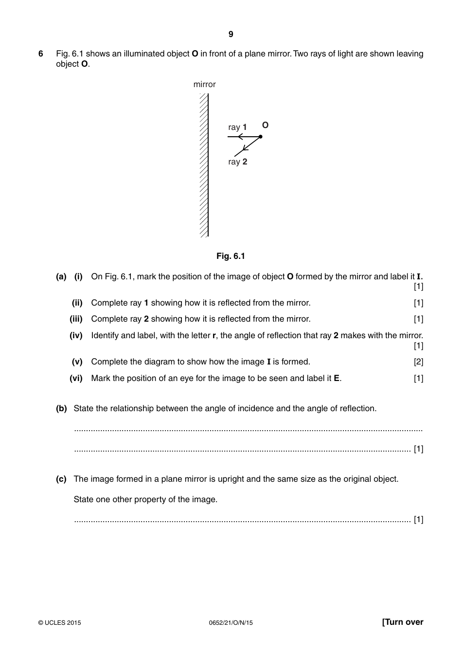 Cambridge International Examinations: Physical Science Paper 2 (Core), Page 9