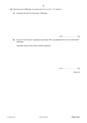 Cambridge Assessment International Education: Chemistry Paper 4 a Level Structured Questions, Page 11