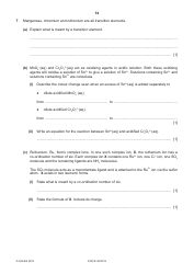 Cambridge Assessment International Education: Chemistry Paper 4 a Level Structured Questions, Page 14