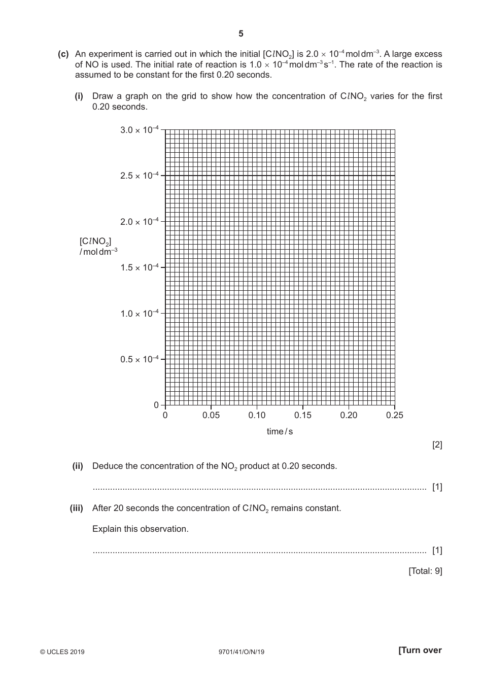 Cambridge Assessment International Education: Chemistry Paper 4 a Level Structured Questions, Page 5
