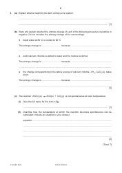 Cambridge Assessment International Education: Chemistry Paper 4 a Level Structured Questions, Page 6