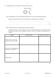 Cambridge Assessment International Education: Chemistry Paper 4 a Level Structured Questions, Page 7