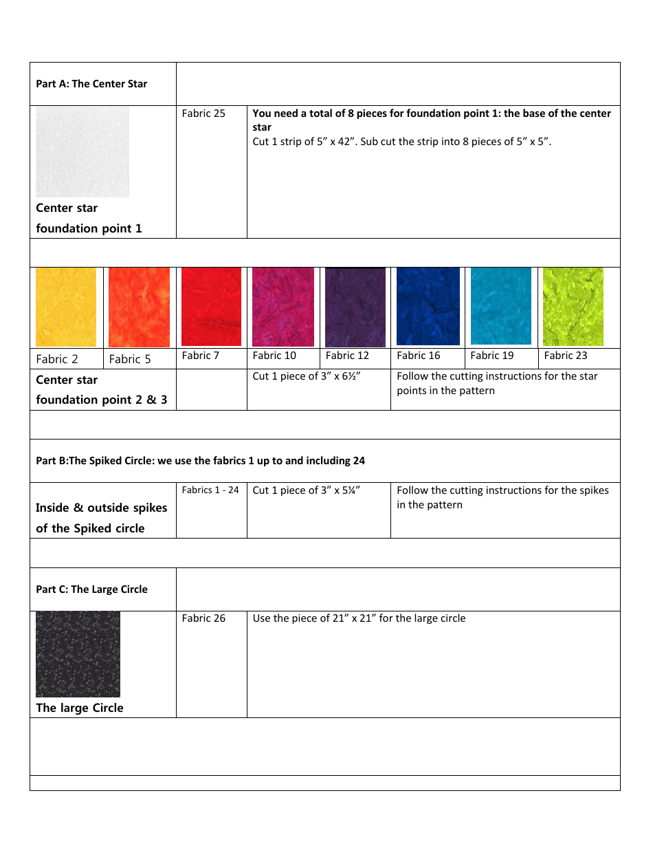 Sunflower Quilt Pattern, Page 3
