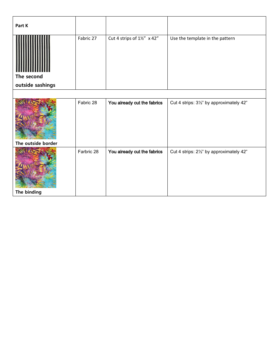 Sunflower Quilt Pattern, Page 5