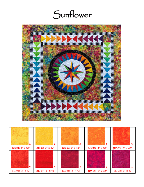 Sunflower Quilt Pattern