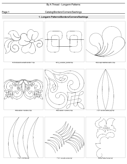 Longarm Border Pattern Templates - Preview Image