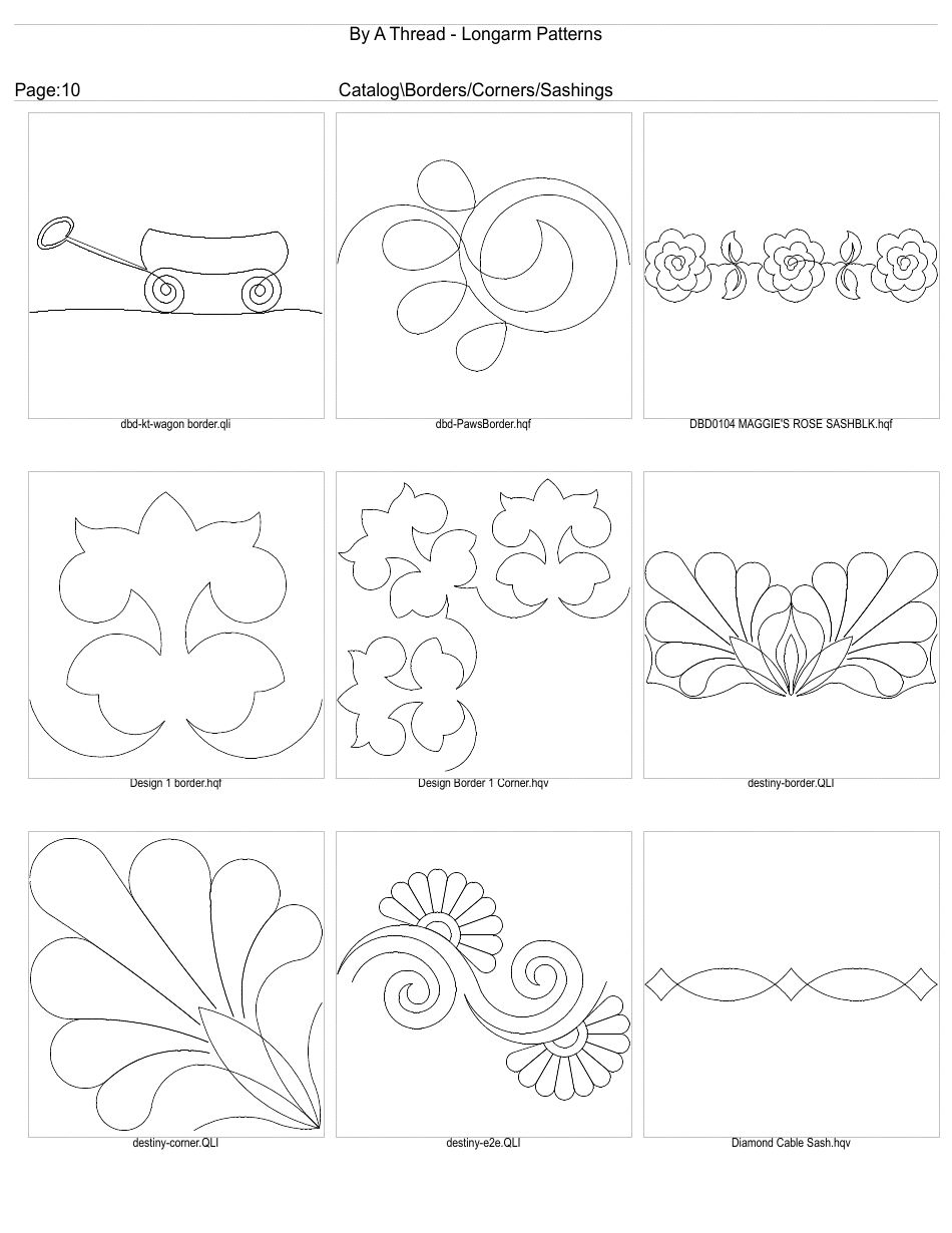 Longarm Border Pattern Templates, Page 10