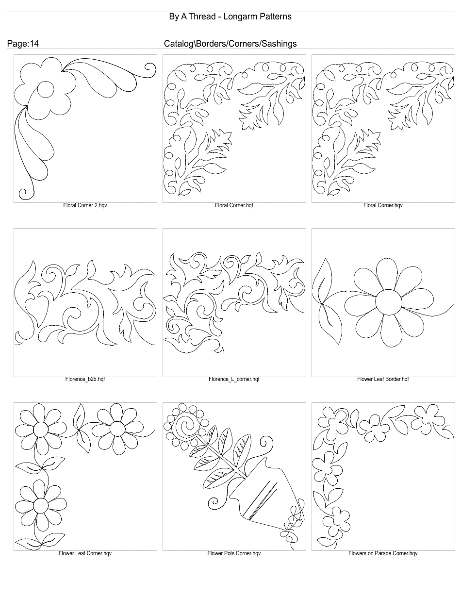 Longarm Border Pattern Templates, Page 14