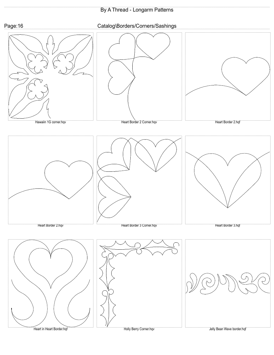 Longarm Border Pattern Templates, Page 16
