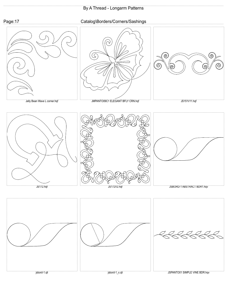 Longarm Border Pattern Templates, Page 17