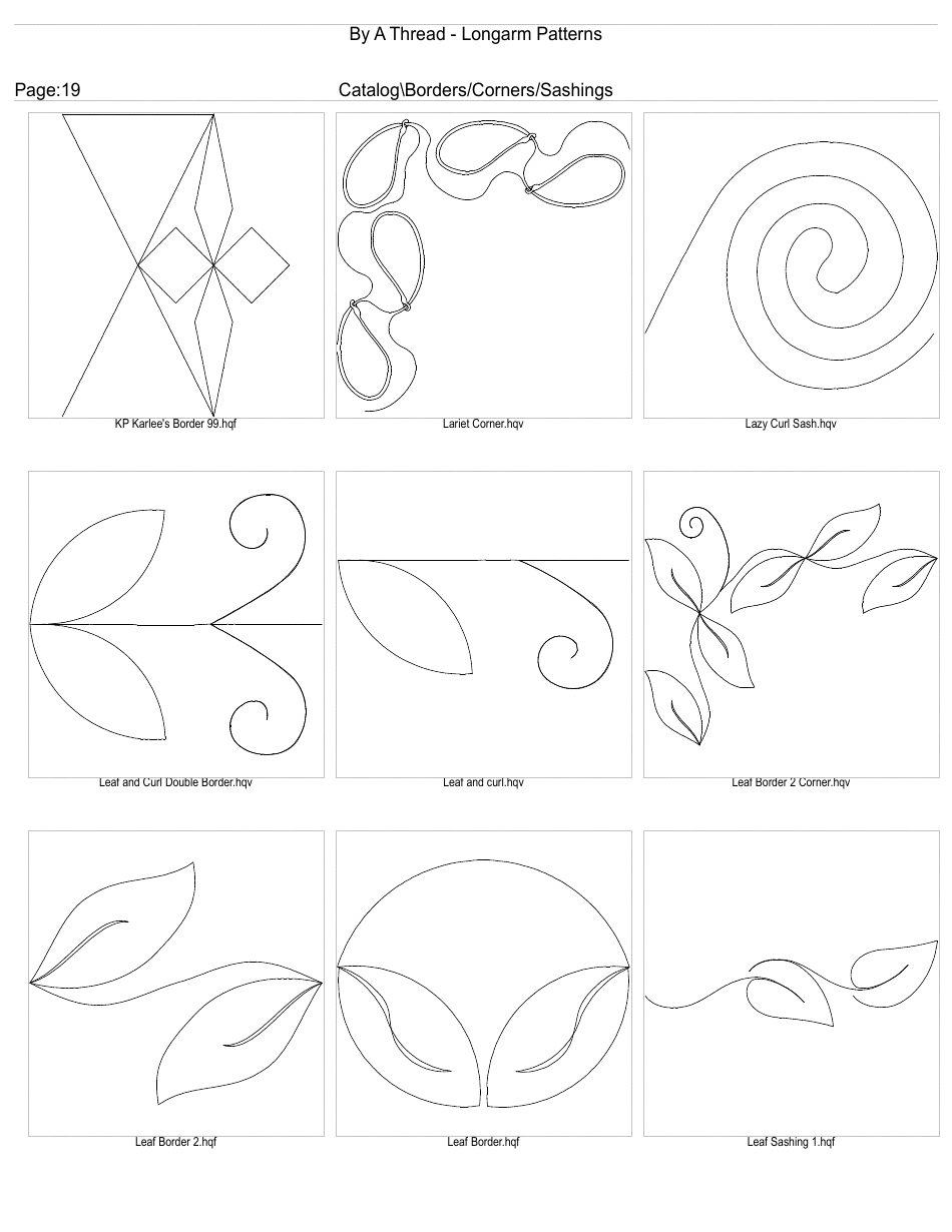 Longarm Border Pattern Templates, Page 19