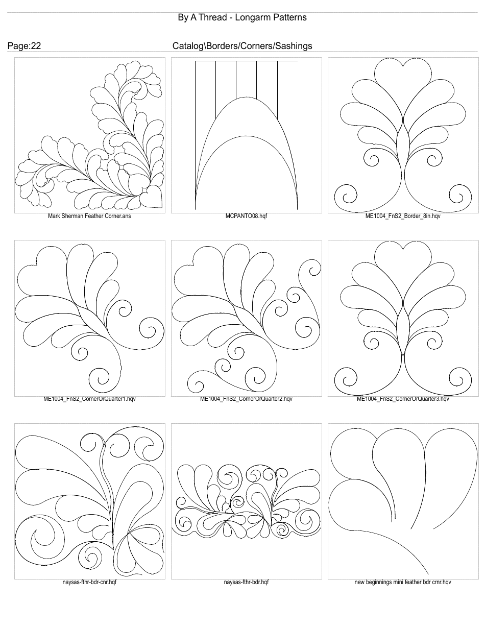 Longarm Border Pattern Templates, Page 22