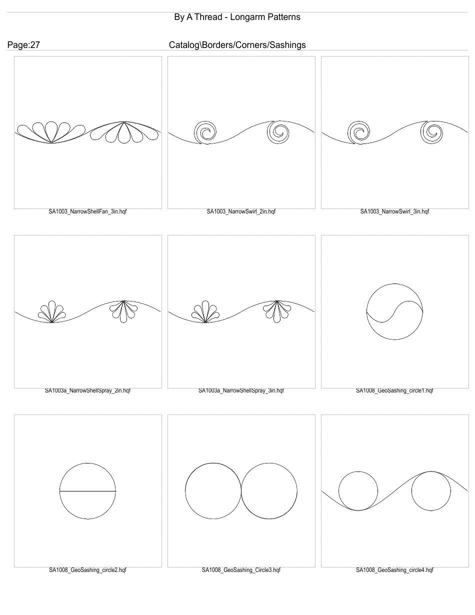Longarm Border Pattern Templates, Page 27