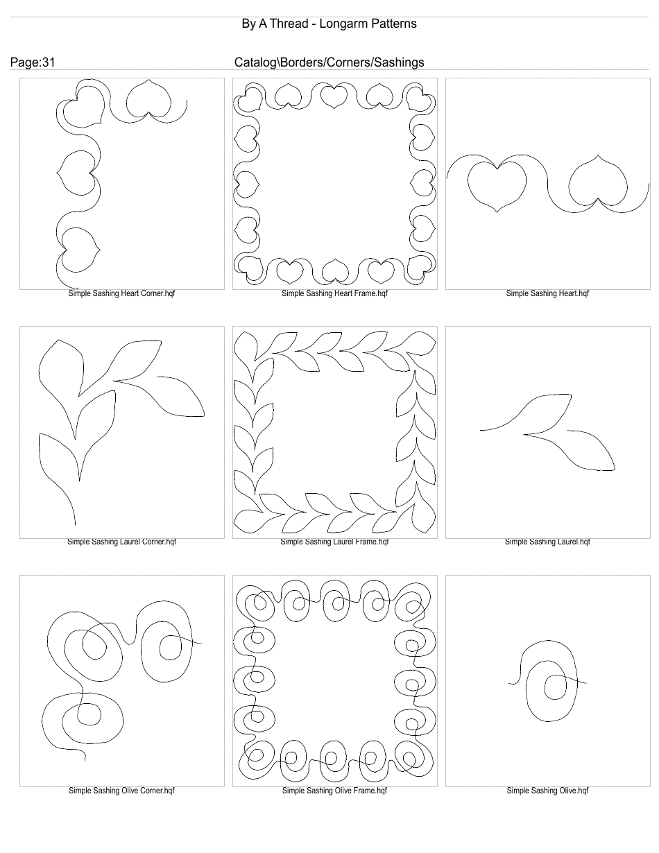 Longarm Border Pattern Templates, Page 31
