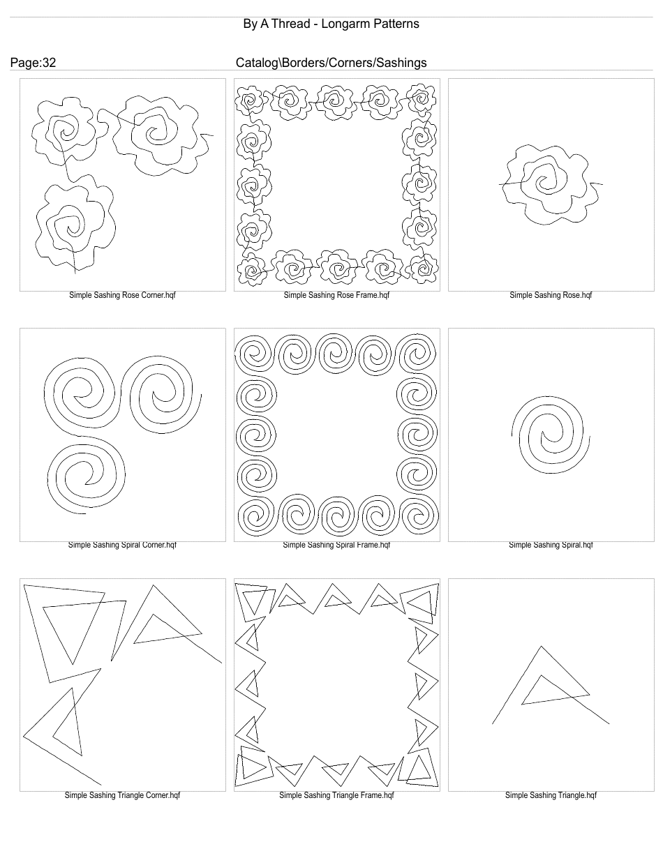 Longarm Border Pattern Templates, Page 32