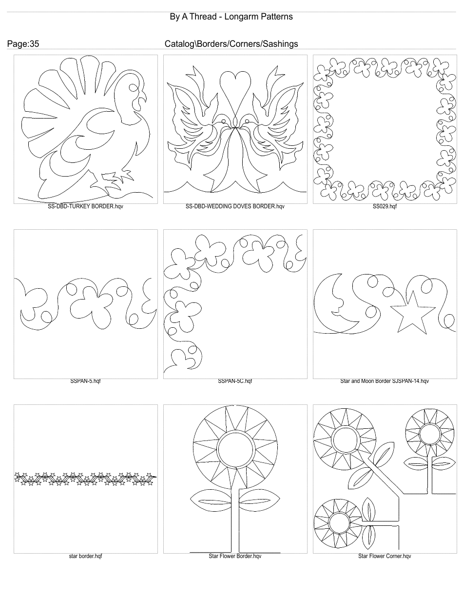 Longarm Border Pattern Templates, Page 35
