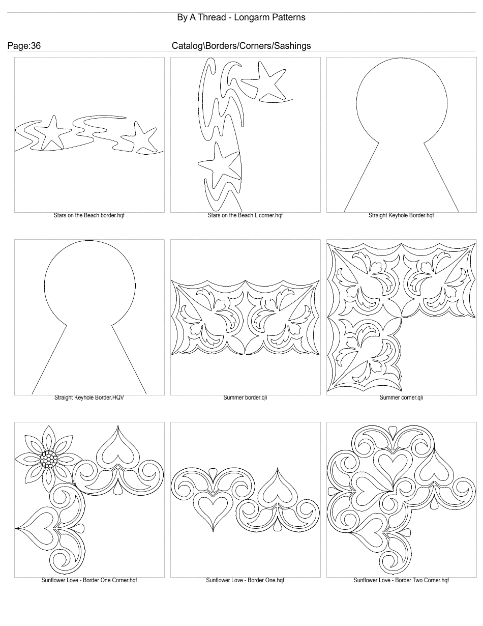 Longarm Border Pattern Templates, Page 36