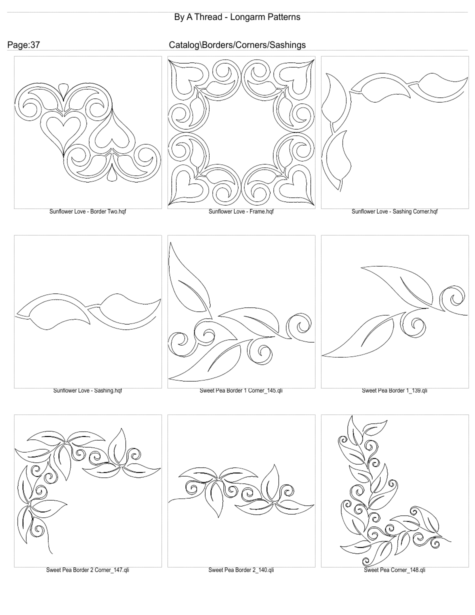 Longarm Border Pattern Templates, Page 37