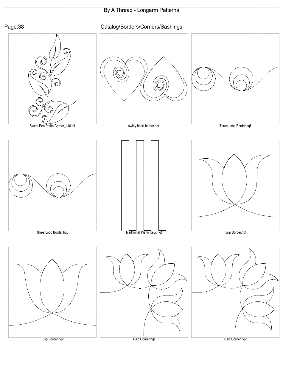 Longarm Border Pattern Templates Download Printable PDF Templateroller
