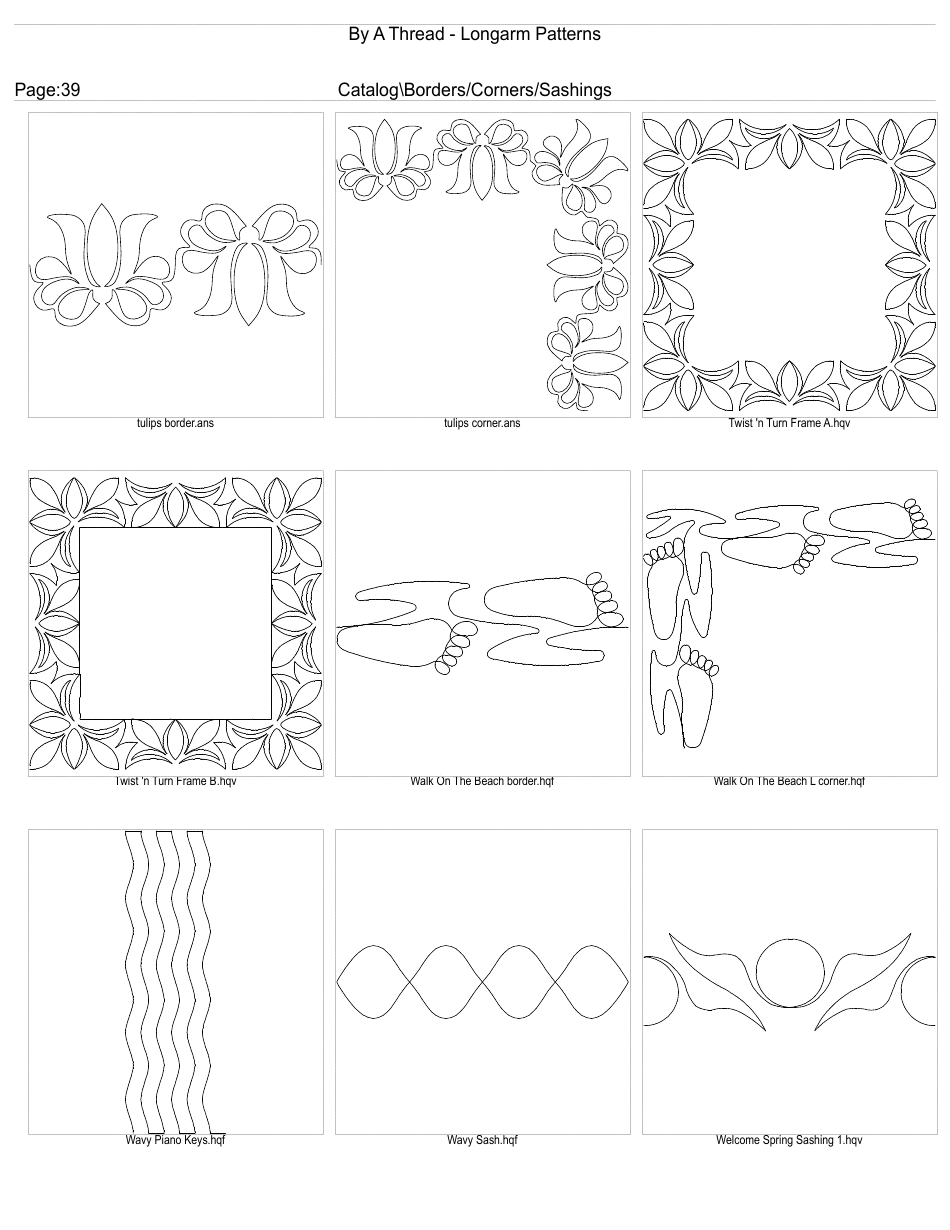 Longarm Border Pattern Templates, Page 39