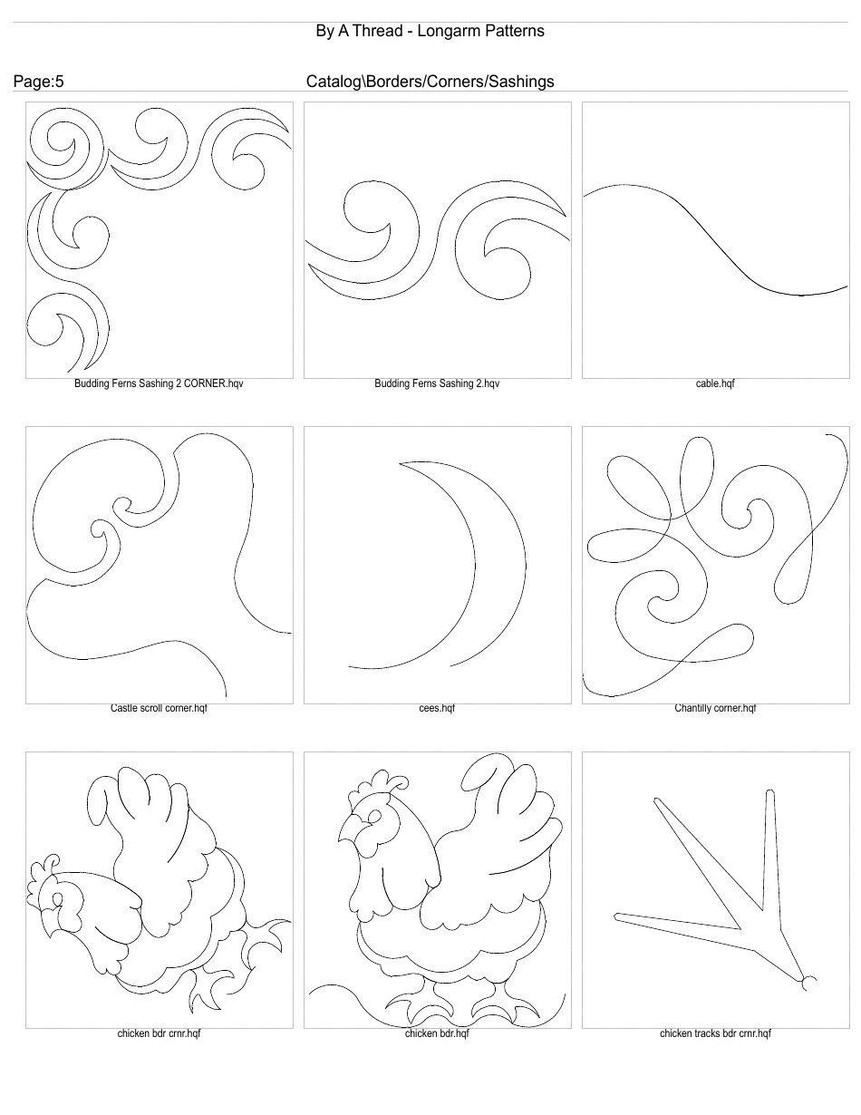 Longarm Border Pattern Templates, Page 5