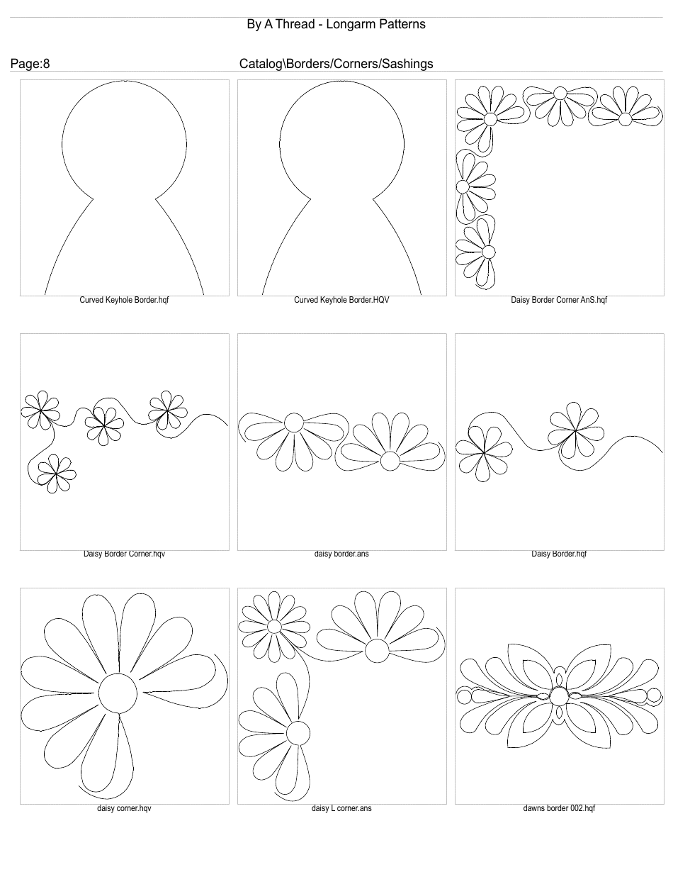 Longarm Border Pattern Templates, Page 8