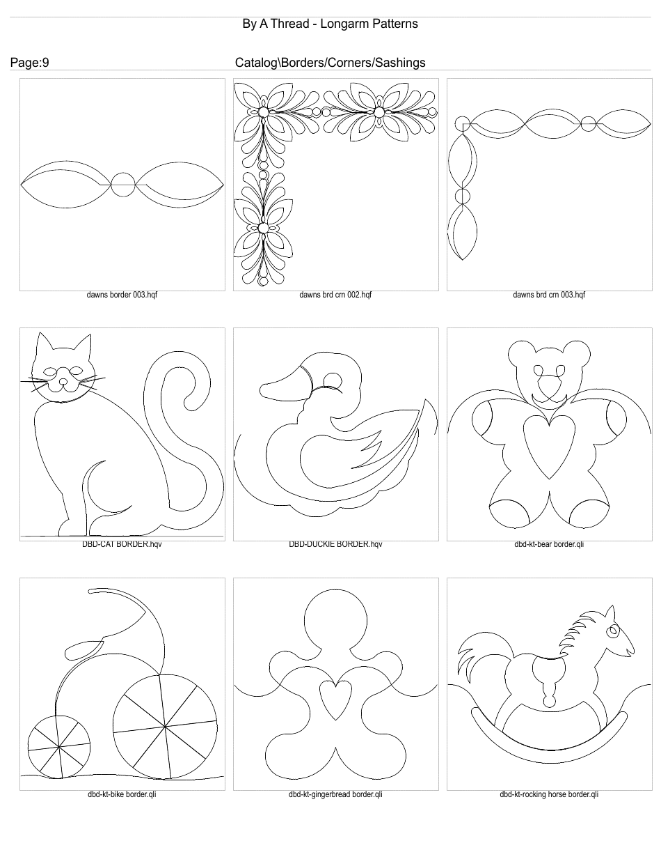 Longarm Border Pattern Templates, Page 9