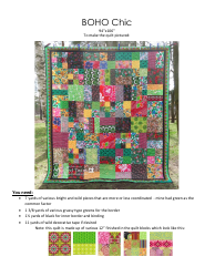 Boho Chic Quilt Pattern - Quilted Twins