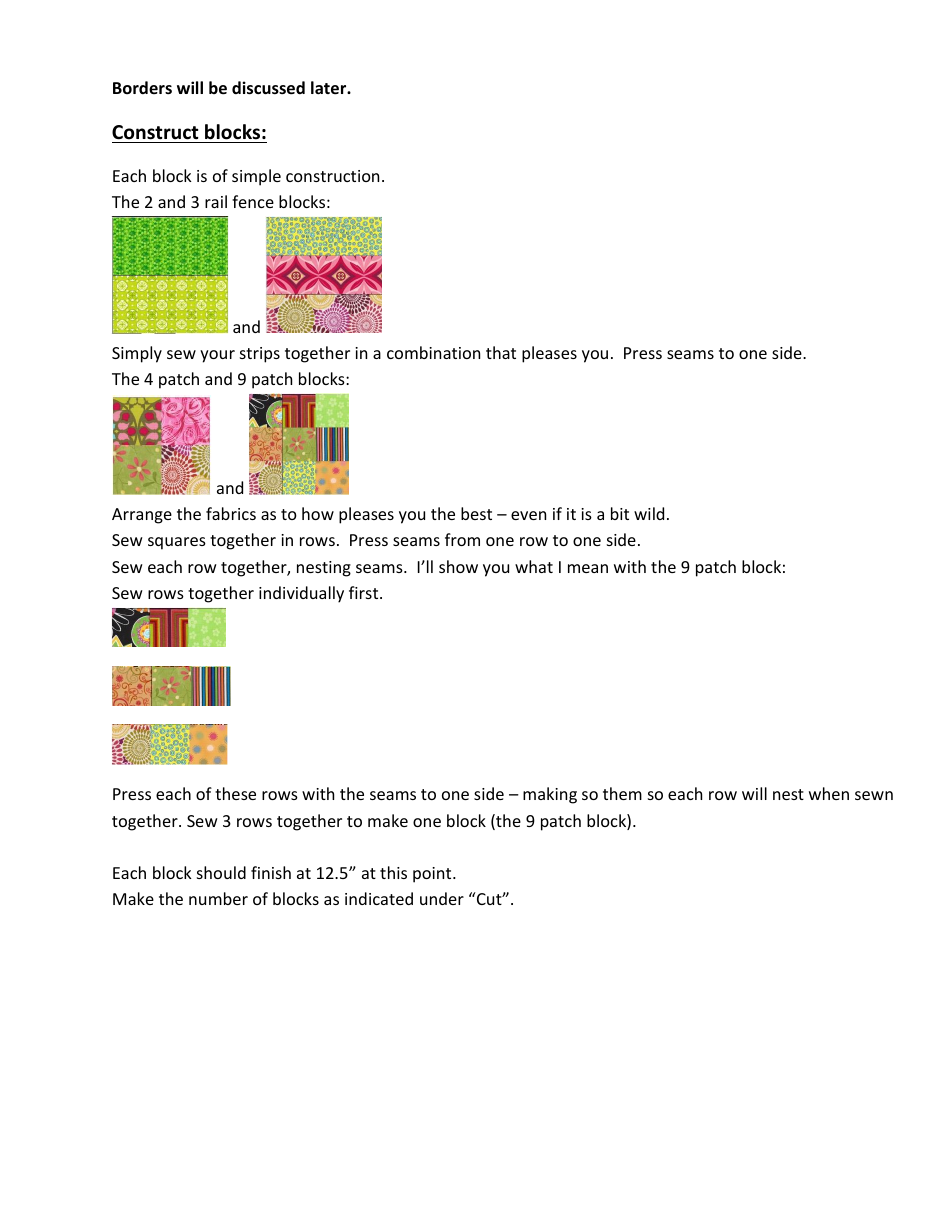 Boho Chic Quilt Pattern - Quilted Twins, Page 3