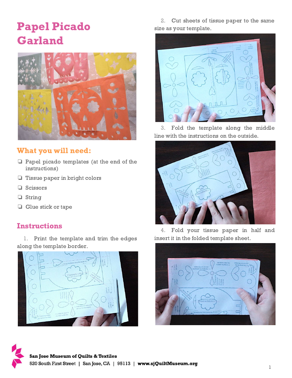 Papel Picado Templates - San Jose Museum Download Printable PDF ...