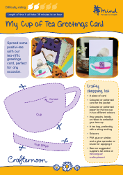 Document preview: Cup of Tea Greetings Card Template