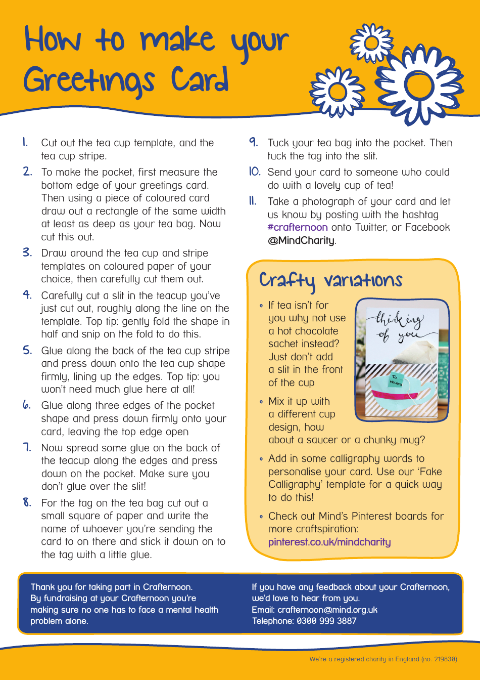 Cup of Tea Greetings Card Template, Page 2