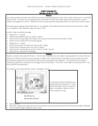 First Grade Week Curriculum, Page 4