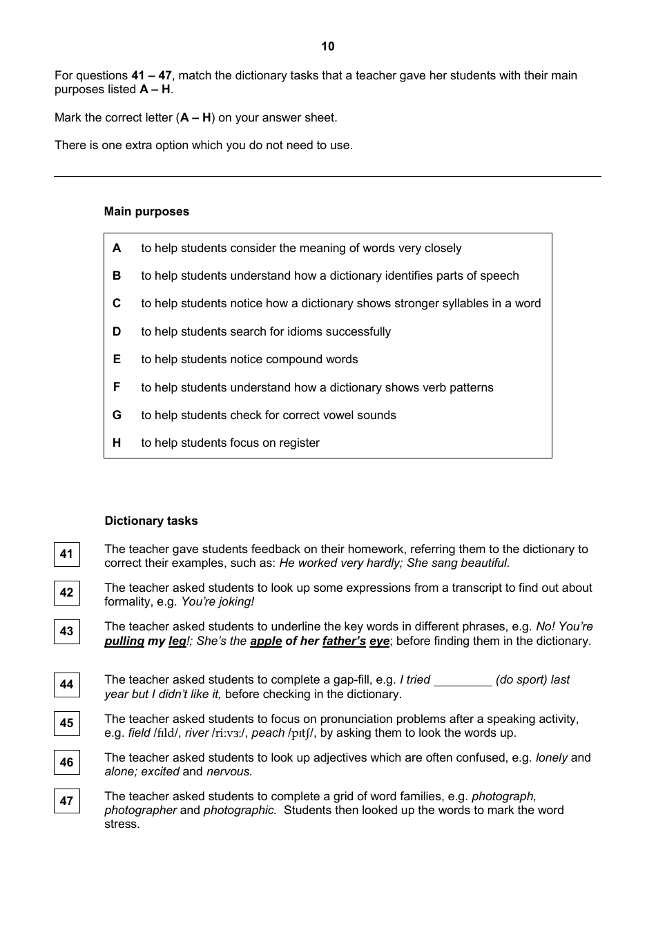 Cambridge English Teaching Knowledge Test Module 2, Page 10