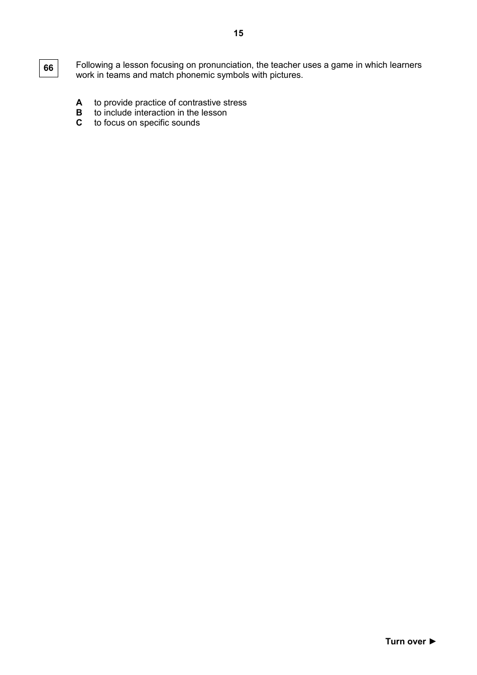 Cambridge English Teaching Knowledge Test Module 2, Page 15