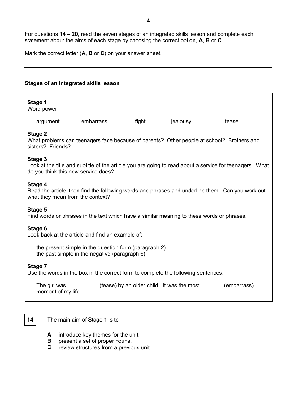 Cambridge English Teaching Knowledge Test Module 2, Page 4